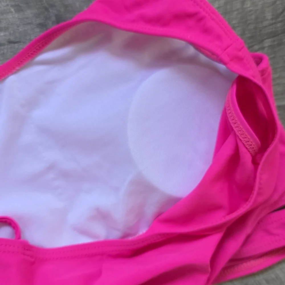 Kids Pink Striped Swim Set